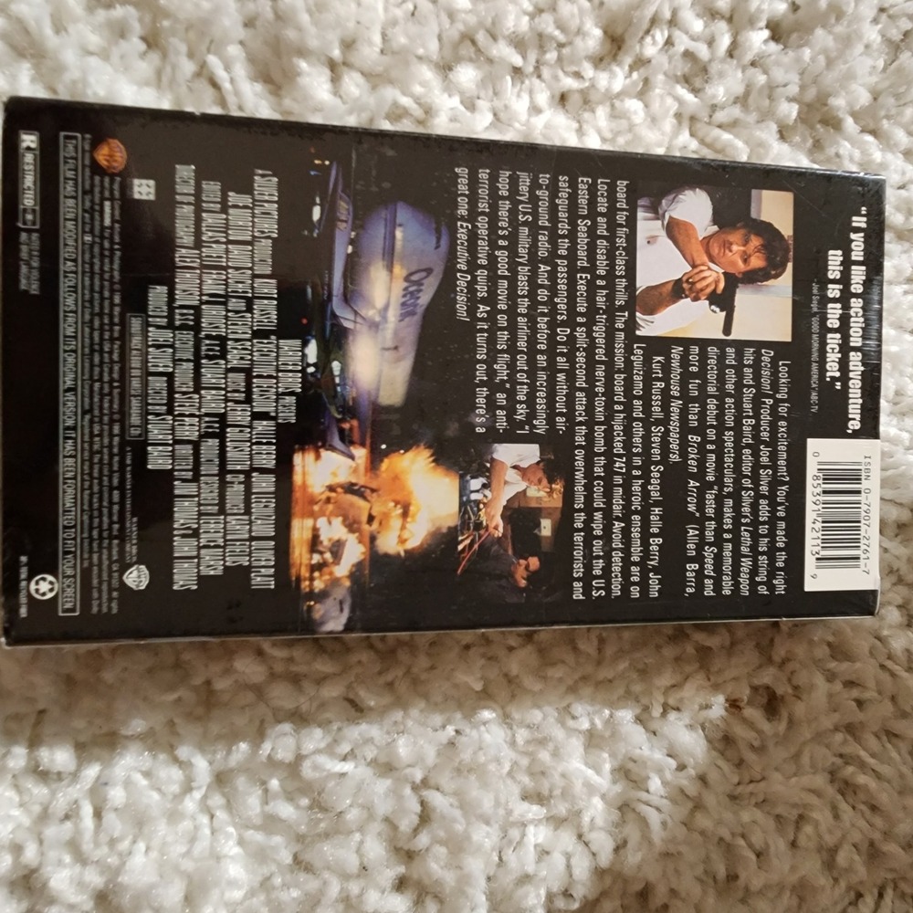 Executive Decision VHS Kurt Russell Sealed Action Movie Collectible‎ - Picture 2 of 5